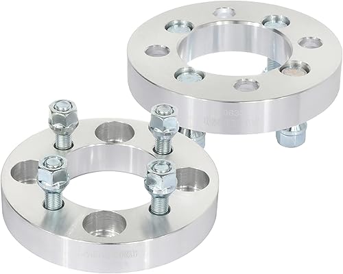 SCITOO Adaptadores de rueda de 4 x 108 a 4 x 100 pulgadas, orificio de cubo de 1 pulgada de grosor de 3.075 in con pernos de 12 x 1.5 y 4 lengüetas,