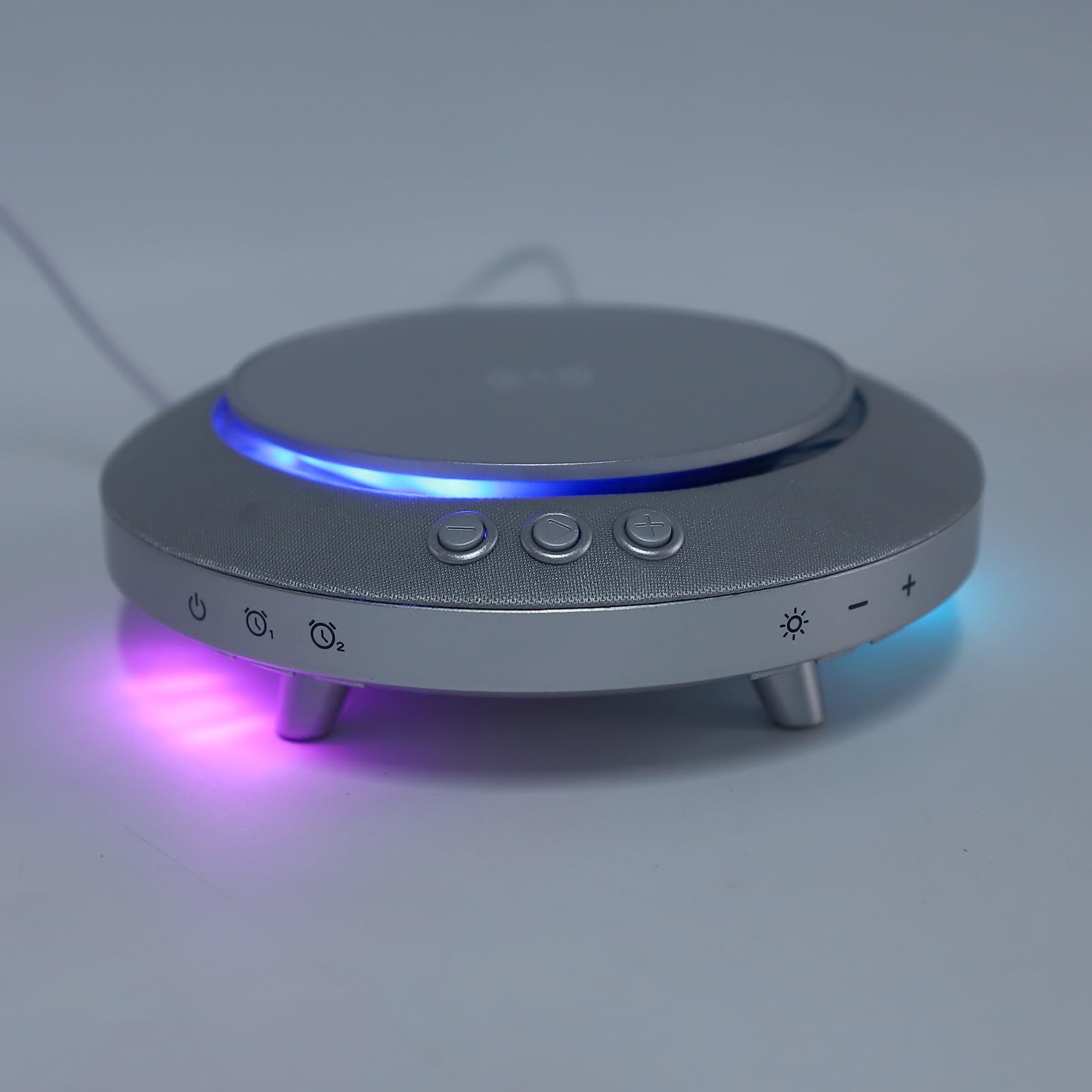 EMUKOEP 360°-Surround-Sound-Bluetooth-Lautsprecher mit Kabellosem Ladegerät, Visuelles Erlebnis, Hohe Leistung, Hervorragende Klangdetails für Zuhause, Schlafzimmer, Büro, 15 W Mittlerer Bass, 5 W