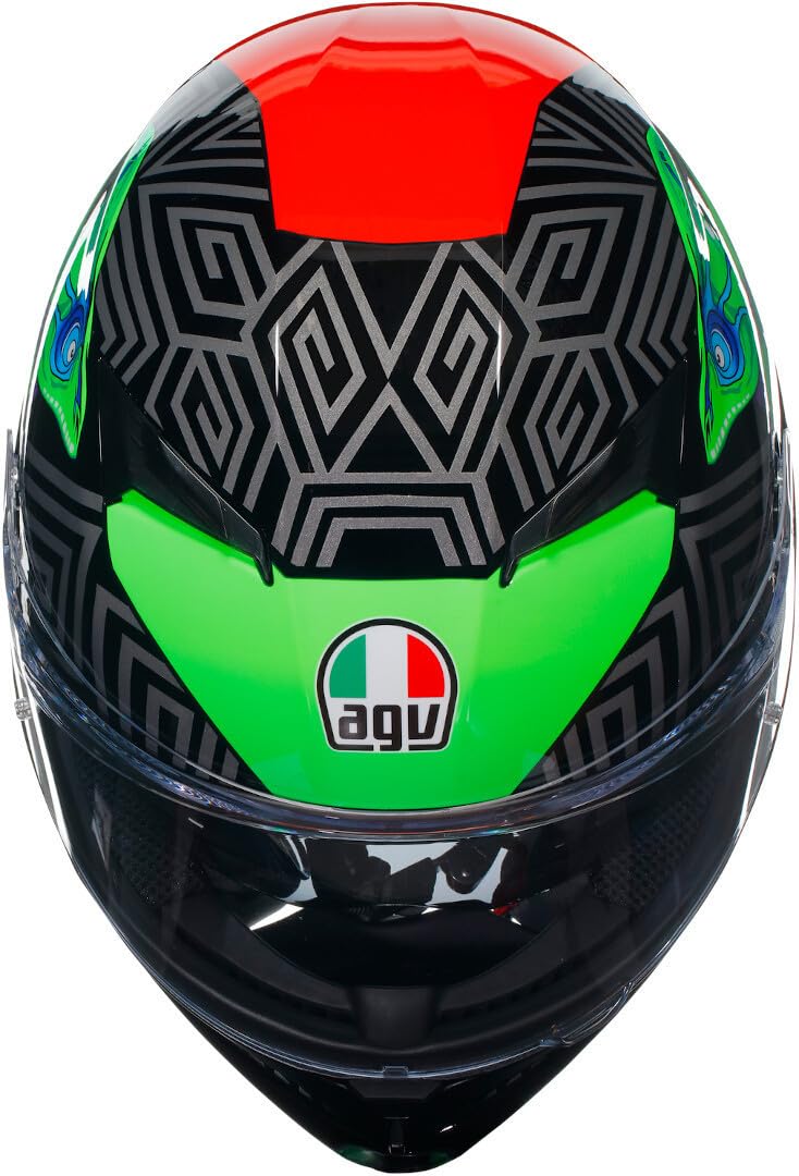 AGV K3 motorcycle helmet Chameleon black red green (M) Automotive