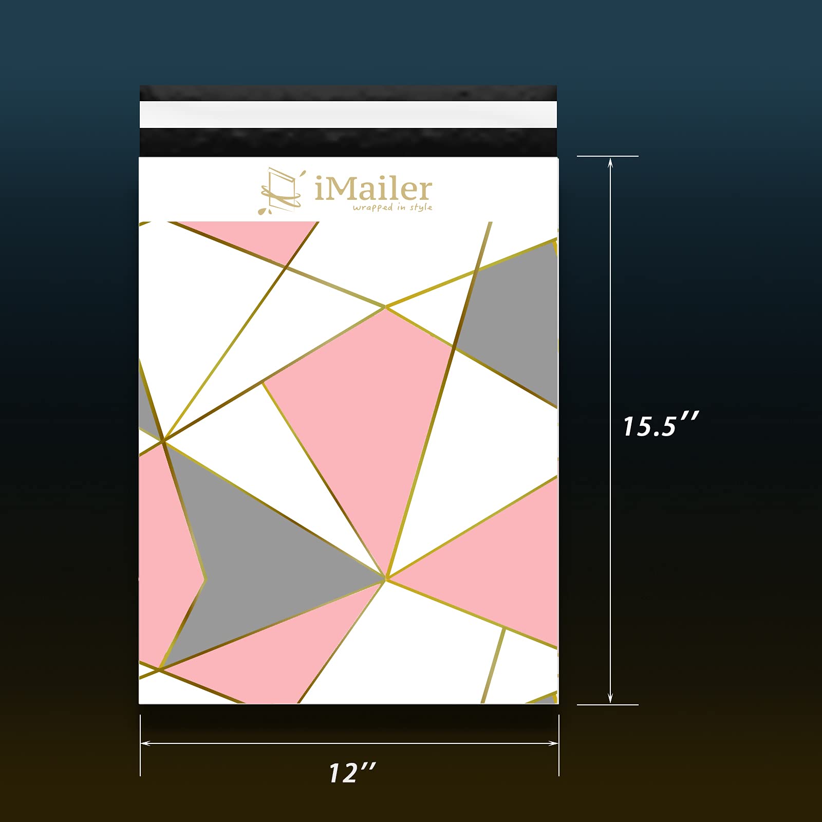 Imailer - 100 sobres triangulares de mármol de 30,5 x 38,1 cm (100 unidades)