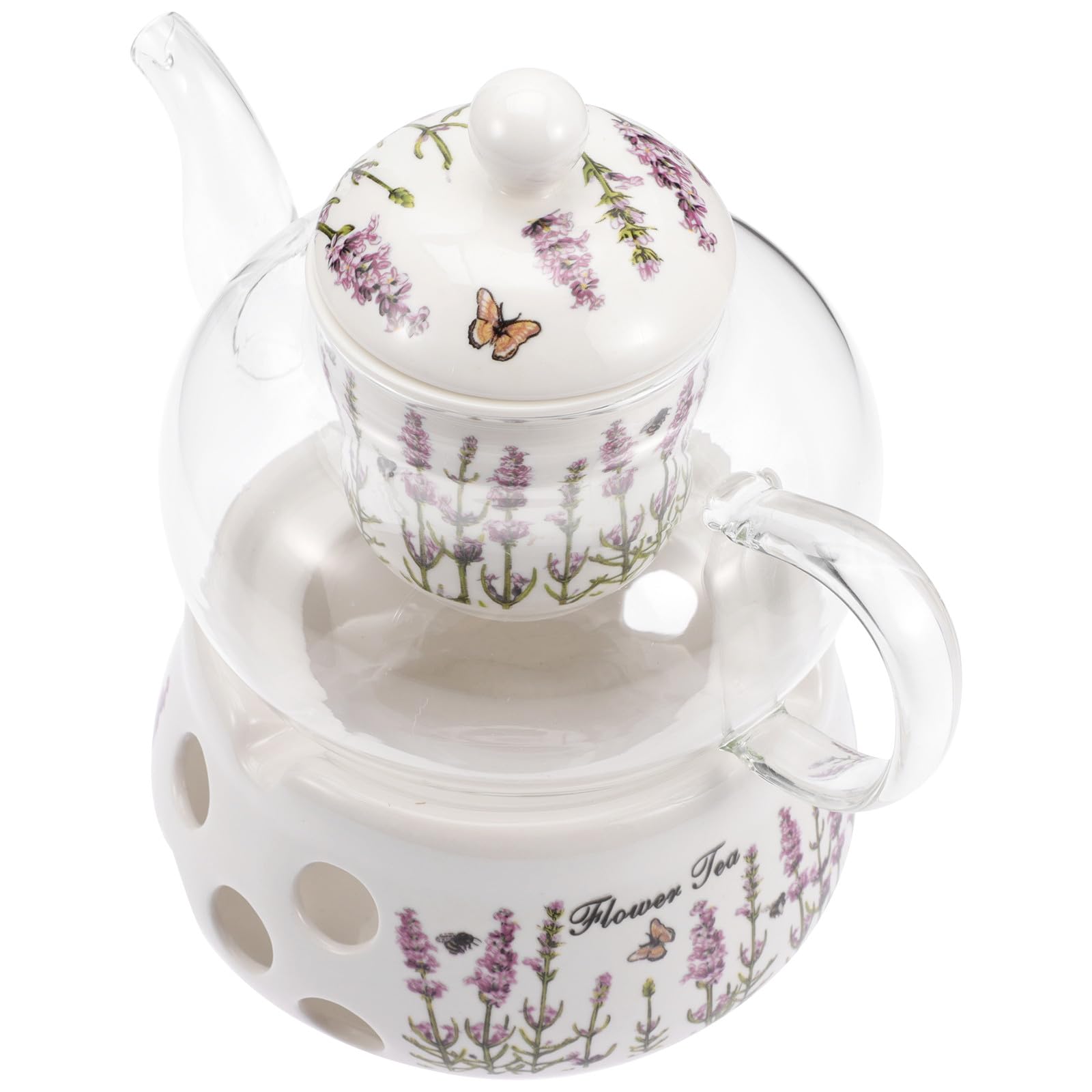 Théière en verre avec infuseur pour thé en vrac sans résidu de feuilles