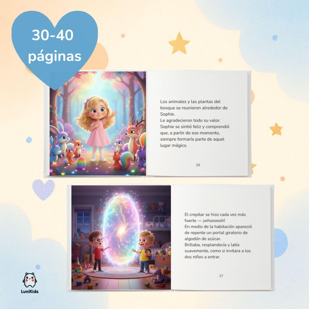 Libro Infantil Personalizado – Historia Única con Ilustraciones a Medida | Libro personalizado con nombre, foto, personajes y aventura | Regalo para niños | Tapa dura o tapa blanda (Tapa blanda)