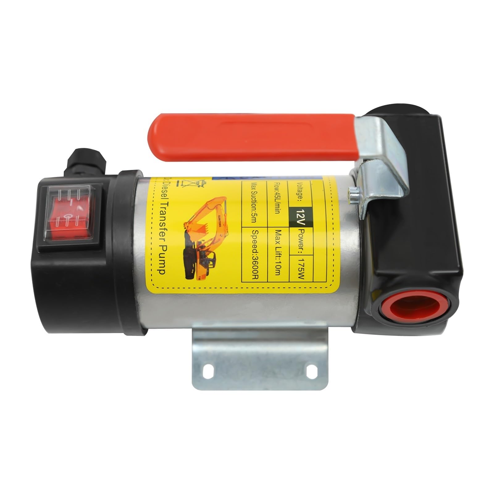 Pompa Oleju Napędowego 12 V 175 W Paliwa Samozasysająca 50 L/min Opałowego Z Dyszą Mobilna Stacja Benzynowa Gumowy Wąż Spustowy Efektywne Tankowanie