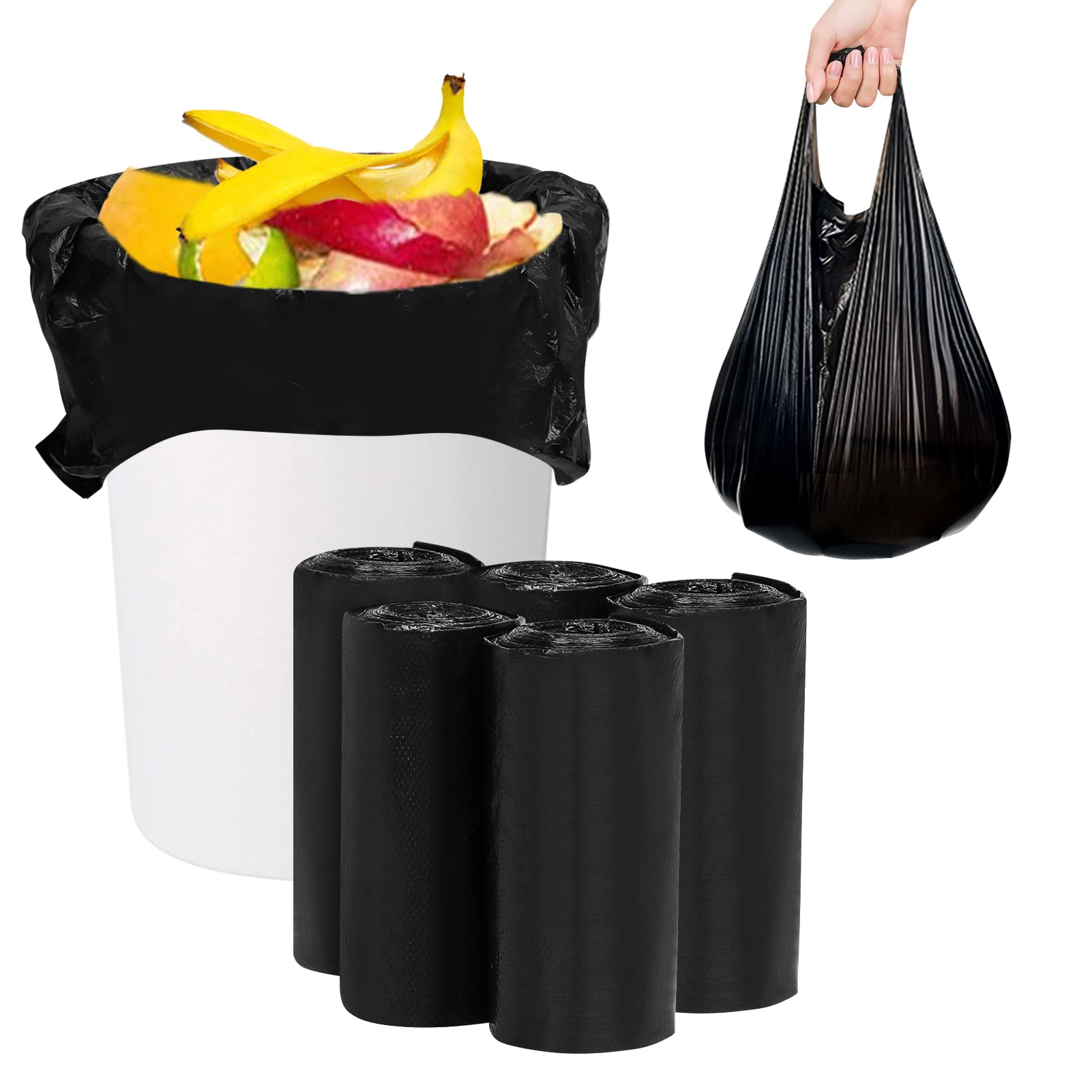 FYY Trash Bags, Garbage Bags, 100 Count 4 Gallon [Extra Thick][Leak