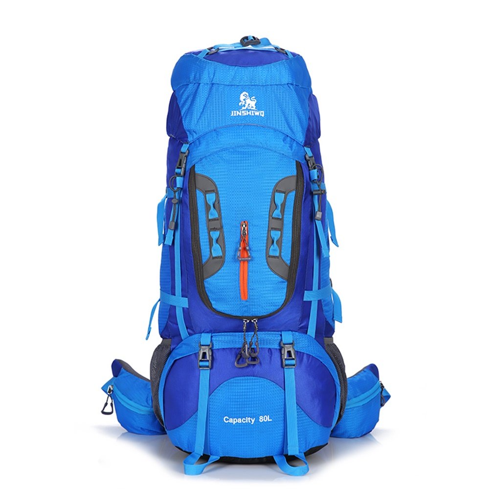 Jian ya na al aire libre Montañismo gran capacidad 80lwaterproof transpirable Suspensión Soporte Mochila Ciclismo y Senderismo Mochila con cubierta para la lluvia