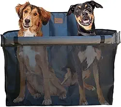 Cadeira Transporte Para 2 Pets Juntos no Carro Assento Pet Carro Confortável Seguro Dobrável Cachorro