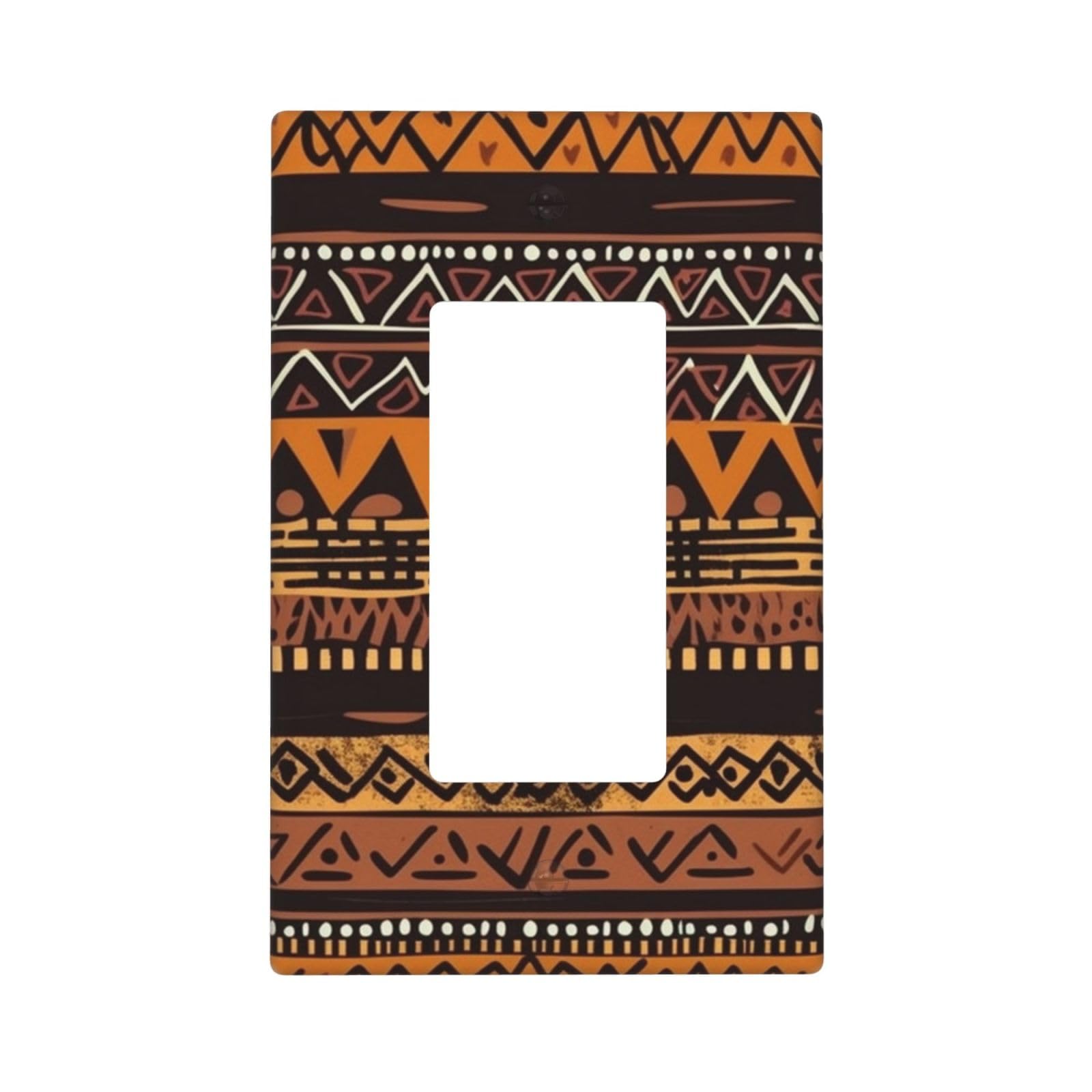 Decorator Wall Plate 1 Gang Light Switch Covers Decorator Receptacle Outlet Covers African Mud Cloth Tribal Wall Plates for Electrical Outlets Plug Cover Single Rocker Switch Plates