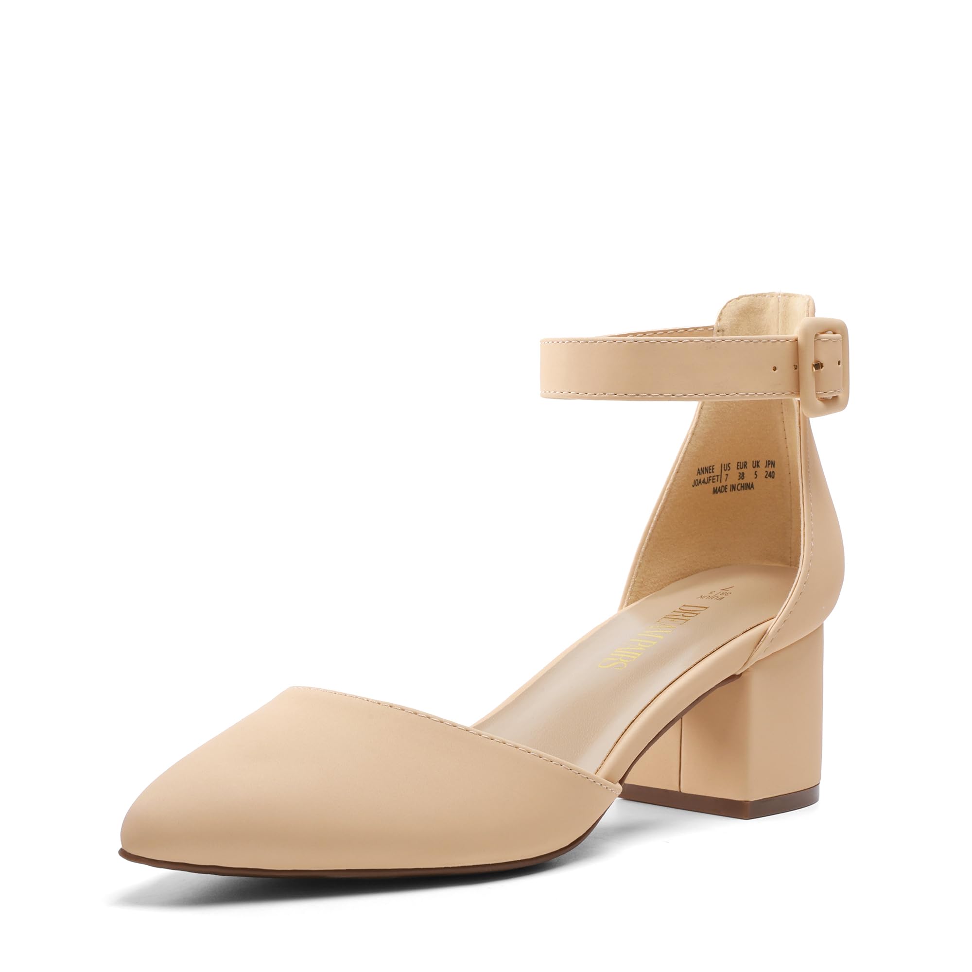 DREAM PAIRS Scarpe Tacco Pump per Donna Comode Eleganti Scarpe Décolleté con Tacco Grosso e Punta