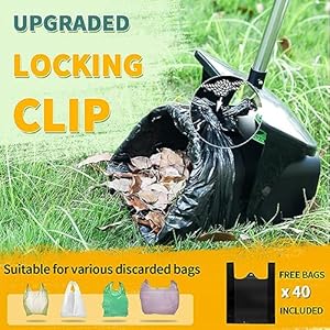 Mayki Upgraded Odorless Pooper Scooper Kit with Swivel Bin  Rake  Spade Long Handle Dog Pooper Scooper with 40 Bag Attachments for Largemediumsmall Dogs Dog Poop Scooper for Yard  Cucciolini Doodles Mayki upgraded odorless pooper scooper kit with swivel bin  rake  spade long handle dog pooper scooper with 40 bag attachments for largemediumsmall dogs dog poop scooper for yard   cucciolini doodles