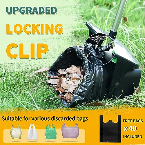 Mayki Upgraded Odorless Pooper Scooper Kit with Swivel Bin  Rake  Spade Long Handle Dog Pooper Scooper with 40 Bag Attachments for Largemediumsmall Dogs Dog Poop Scooper for Yard  Cucciolini Doodles Mayki upgraded odorless pooper scooper kit with swivel bin  rake  spade long handle dog pooper scooper with 40 bag attachments for largemediumsmall dogs dog poop scooper for yard   cucciolini doodles