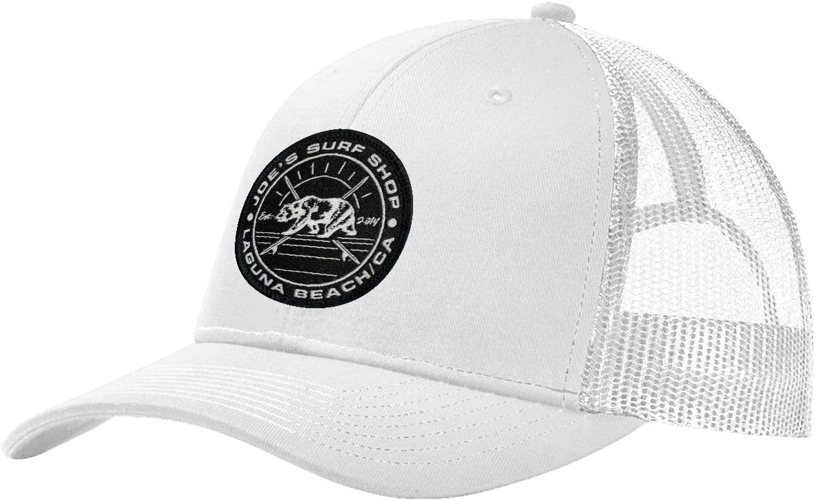 JOES SURF SHOP Vintage Surfing Bear Hat, Snapback Trucker Hat, Adjustable