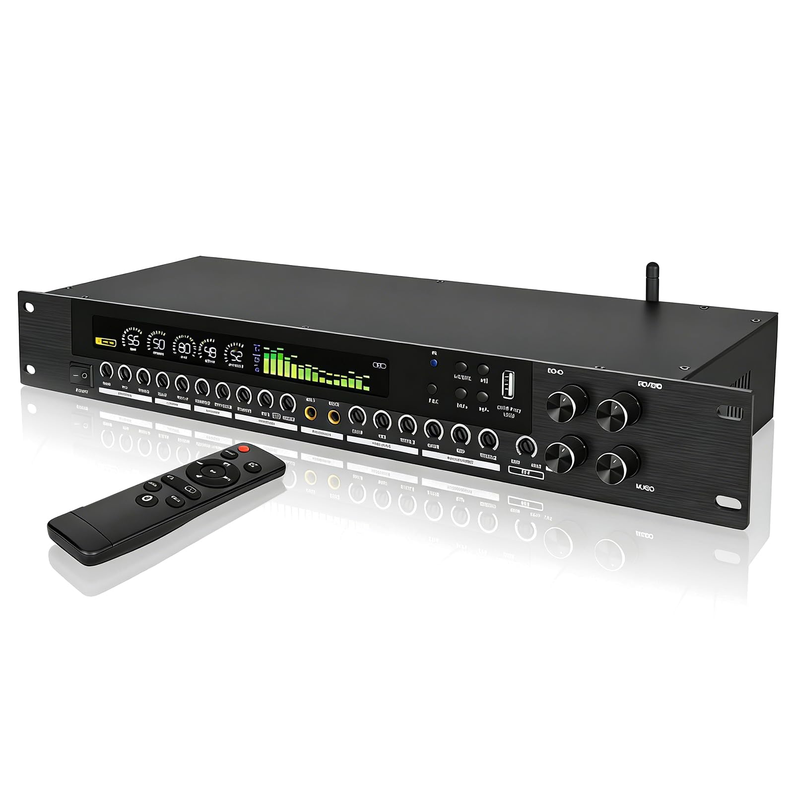 Procesador de audio digital preetapa con ritmo de espectro dinámico y antiaullidos, efectos ajustables para uso doméstico, escenario e iglesia