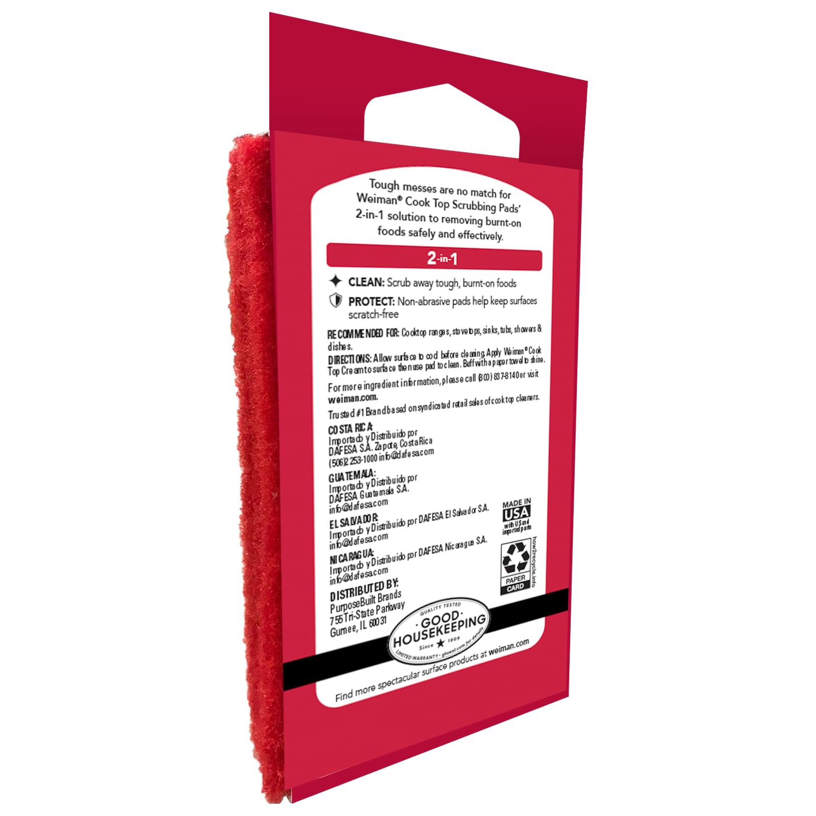 Weiman Products Cook Top Scheuerpad, 3 Stück, 6 Stück pro Packung