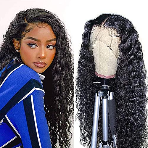 Water Wave Lace Front Wigs Human Hair Brazilian Virgin Human Hair 13X4 Lace Frontal Wigs 150% Density Pre Plucked With Baby Hair Natural Black Kropan Wigs For Black Women 18 Inch Water Wave Lace Front Wigs Human Hair Brazilian Virgin Human Hair 13X4 Lace Frontal Wigs 150% Density Pre Plucked With Baby Hair Natural Black Kropan Wigs For Black Women 18 Inch
