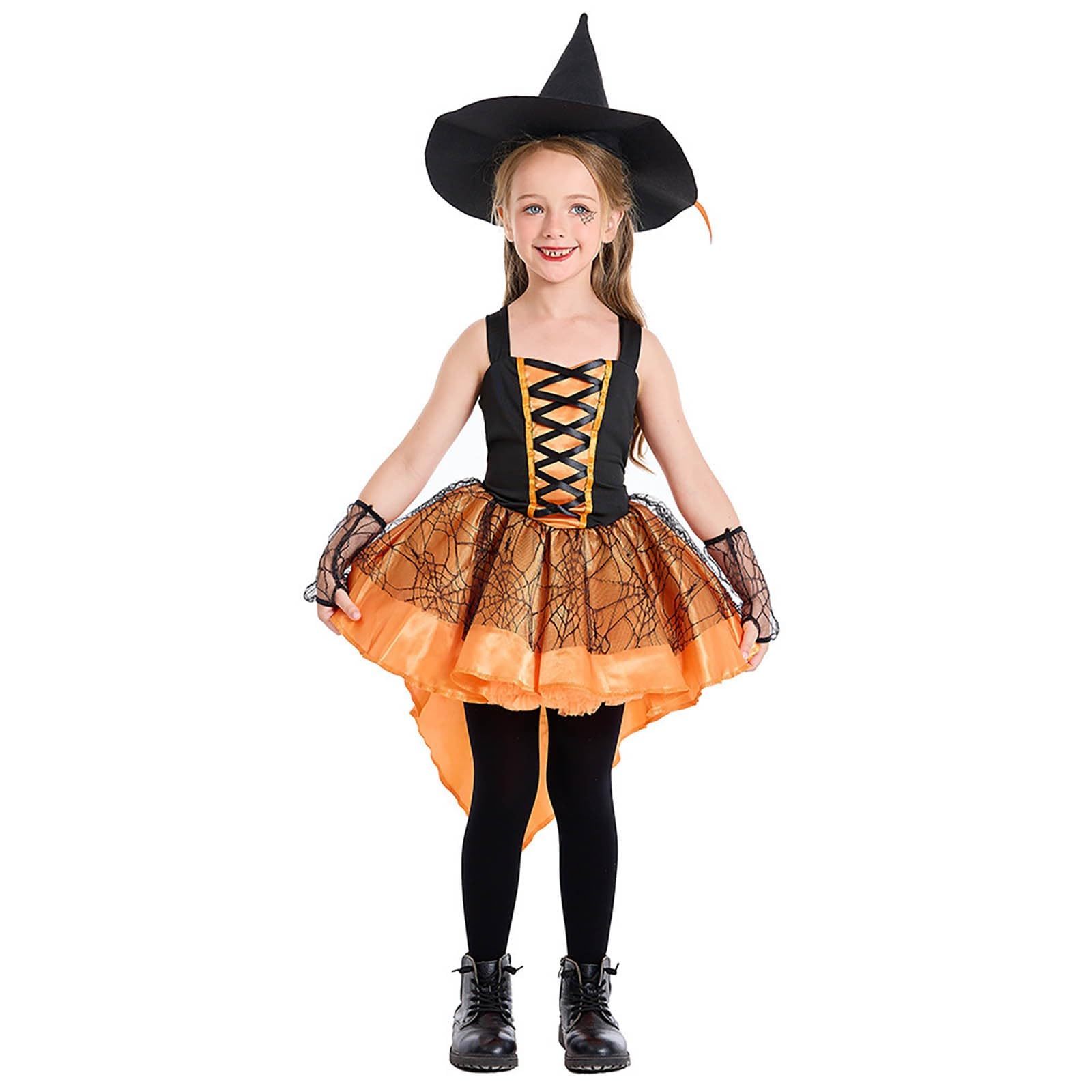 Halloween Hexenkostüm Kinder Kinder Halloween Kostüm Mädchen Hexenkleid Mit Hut Set Mit Hut Besen Rock Und Umhang Mädchen Partykleid Für Faschingskostüme Karneval Kostüm Hexen Zubehör