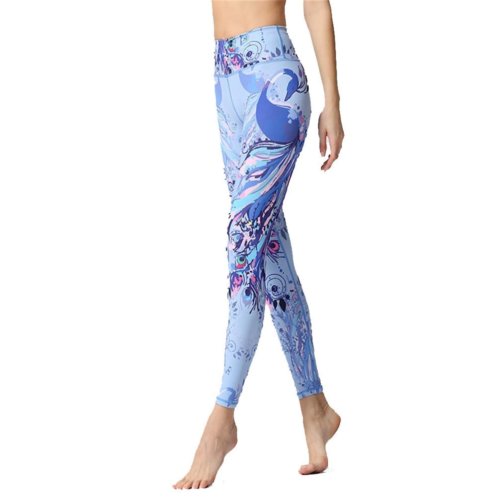 Damen Laufhose Sport Leggings, Frauen Hohe Taille Skinny Power Flex Weiche Atmungsaktive Leggings Yoga Capri Hosen Lange Hosen Tanztraining Laufstrumpfhosen Sports Running Workout Hose Gym Tights