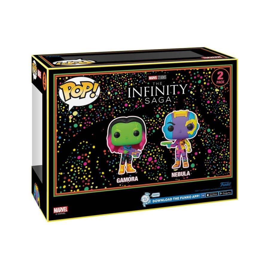 Pop! Guardians of The Galaxy Vol. 2 - Gamora & Nebula Blacklight Pop! Vinyl Figure 2-Pack - Image 2