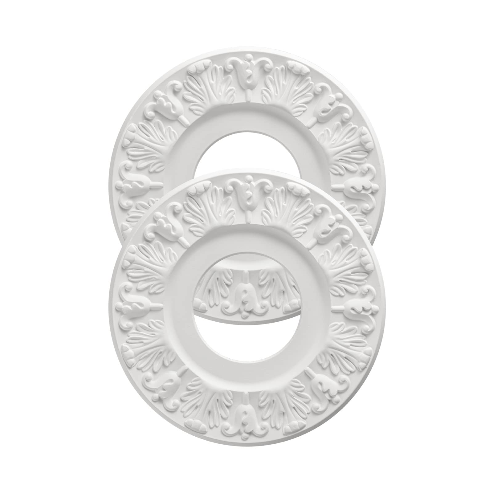 Vintage Carved Flower Ceiling Medallions - White -8