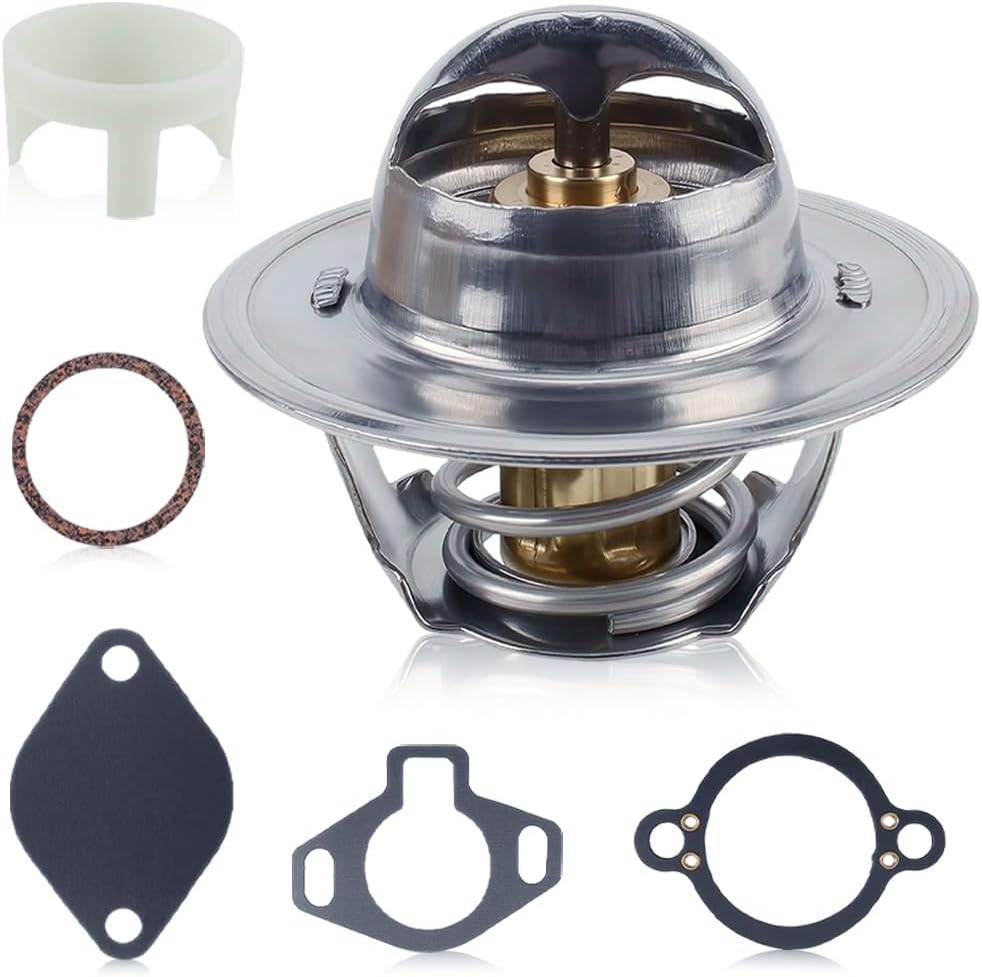 807252Q5 Thermostat Kit 160° with Plastic Sleeve Compatible with Mercruiser V6&V8 GM Engines 1987-UP Sierra 18-3647,4.3L 5.0L 5.7L 7.4L 8.2L,replaces 807252T8 806922 23-806922