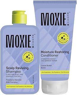 Moxie Beauty Scalp SOS Wash Duo | Clarifying Reset & Deep Hydration | Piroctone Olamine, AHA Complex, Cocoa Butter & Biotin | Clears Dandruff & Soothes Scalp | Paraben, Sulphate & Silicone-Free | Scalp Reviving Shampoo (200ml) & Moisture Restoring Conditioner (175ml)-picture-28