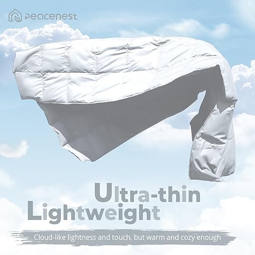 Miniatura 3 de Peace nest Manta de plumón para sofá, 50 x 70 pulgadas, para uso en interiores y exteriores, manta pequeña, suave y ligera, color blanco blanqueado