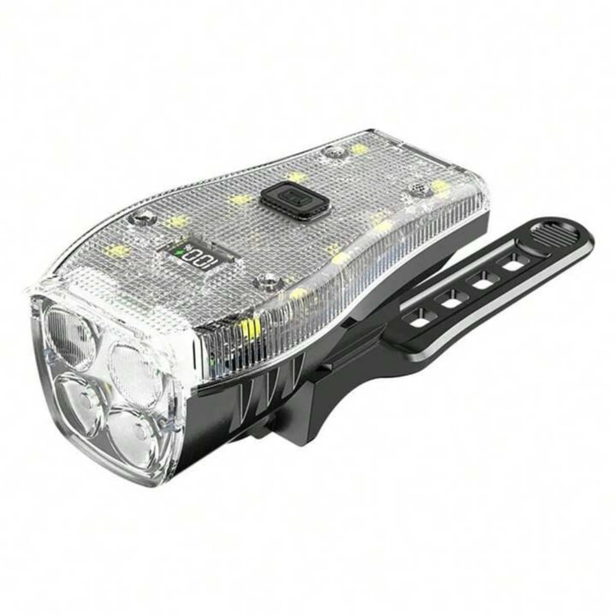 Lista Bicycle Front Lamp with Horn USB Rechargeable 2000 mAh Battery Bike Handlebar Flashlight IPX 5 Waterproof Power Display Bike Headlight Flashlight for Night Riding-picture-26