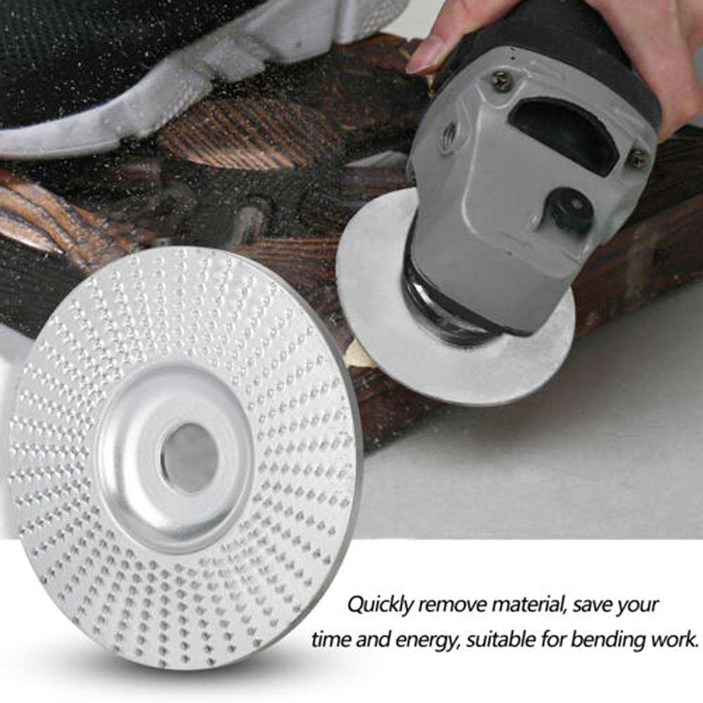 Rueda de Pulido, Amoladora Angular de 16 Mm de Diámetro, Disco para Tallar Madera, Muela Abrasiva, Disco Giratorio, Herramienta de Modelado de Lijado para Amoladoras Angulares (Plata)
