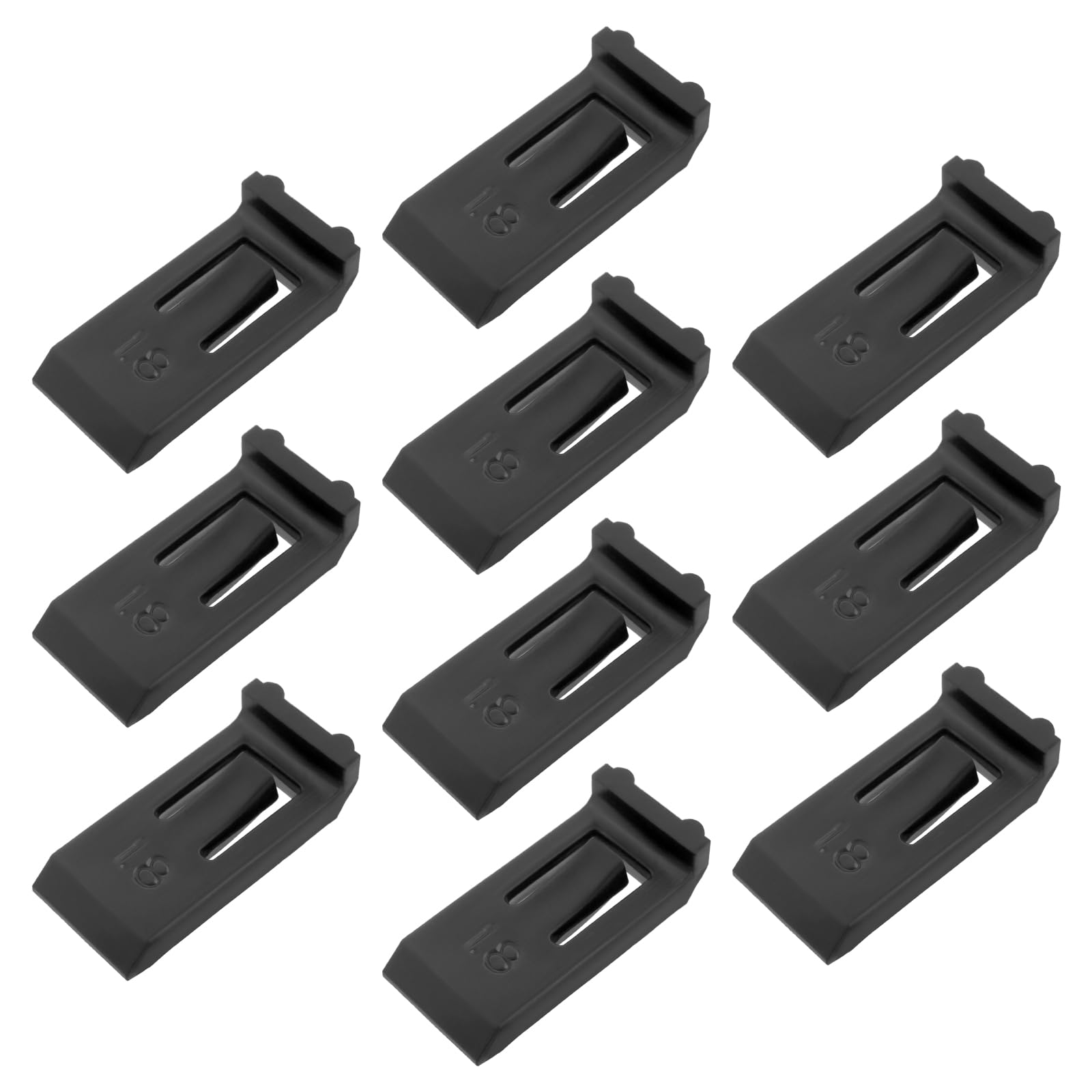 ECSiNG 10x Hinge Restrictors Angle Stops Hinge Clip Compatible with Blum 74.1103 for 107 Degree Hinges Black(16.5mm x 7.4mm x 1.8mm)
