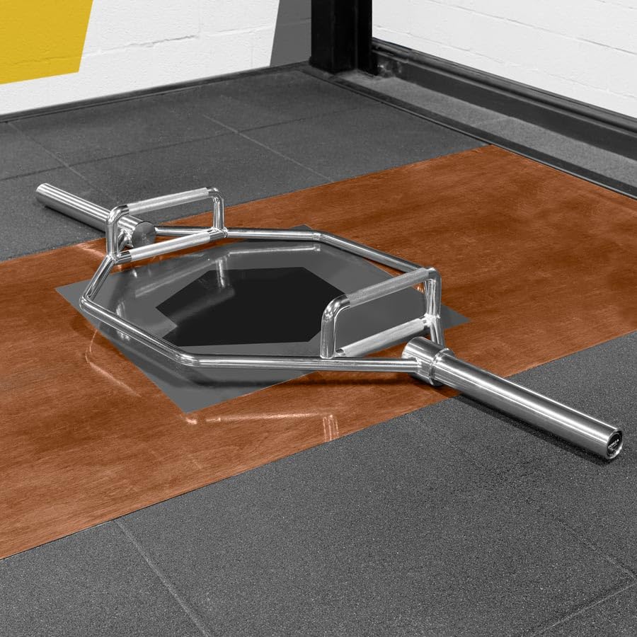 METIS Olympic Hex Bar 27kg | Heavy-Duty Trap Bar with Dual Height Handles & Chrome Finish – Compatible with 2” Olympic Plates – Maximum Load 270kg