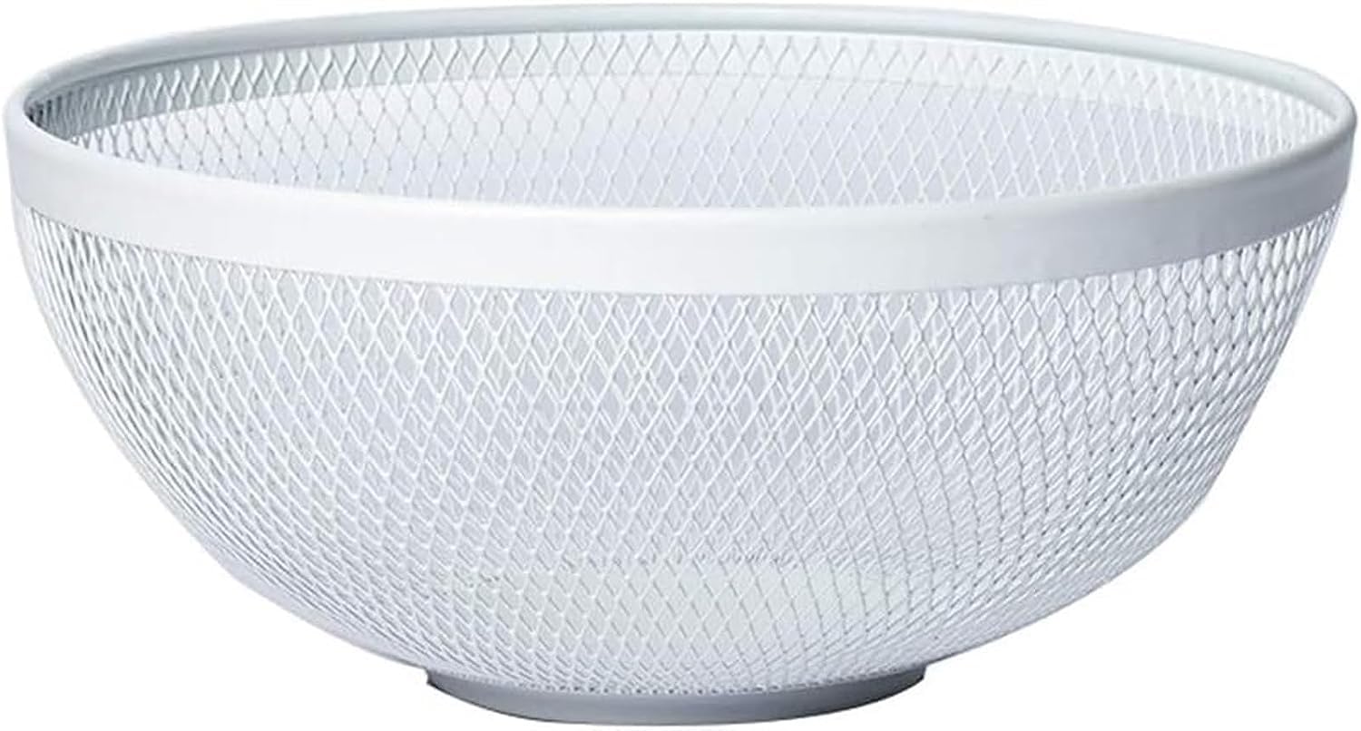 Mnuvxzaewf Bianco Kitchen Countertop Fruit Rack- Metal Wire Basket(Bianco)