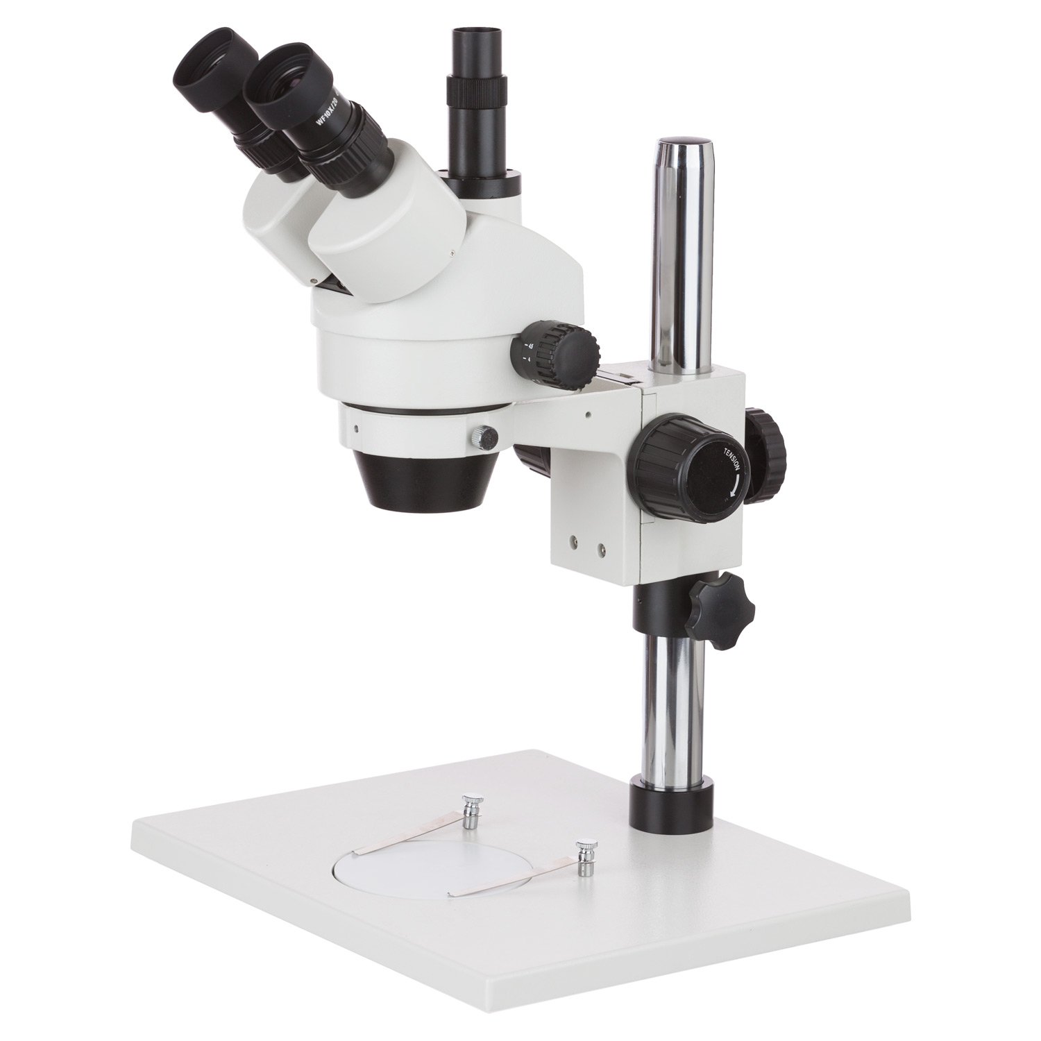 AmScope SM-1T 7X-45X Microscopio trinocular Inspecci-n Con Super stand grande