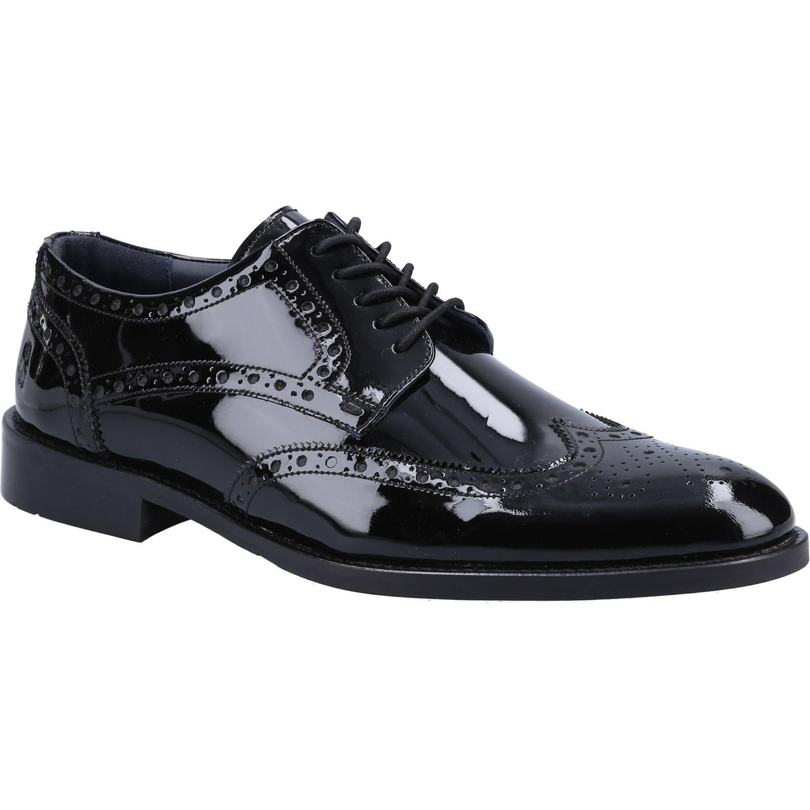 Hush Puppies Męskie buty lakierowane Dustin Brogue, Blk, 38.5 EU