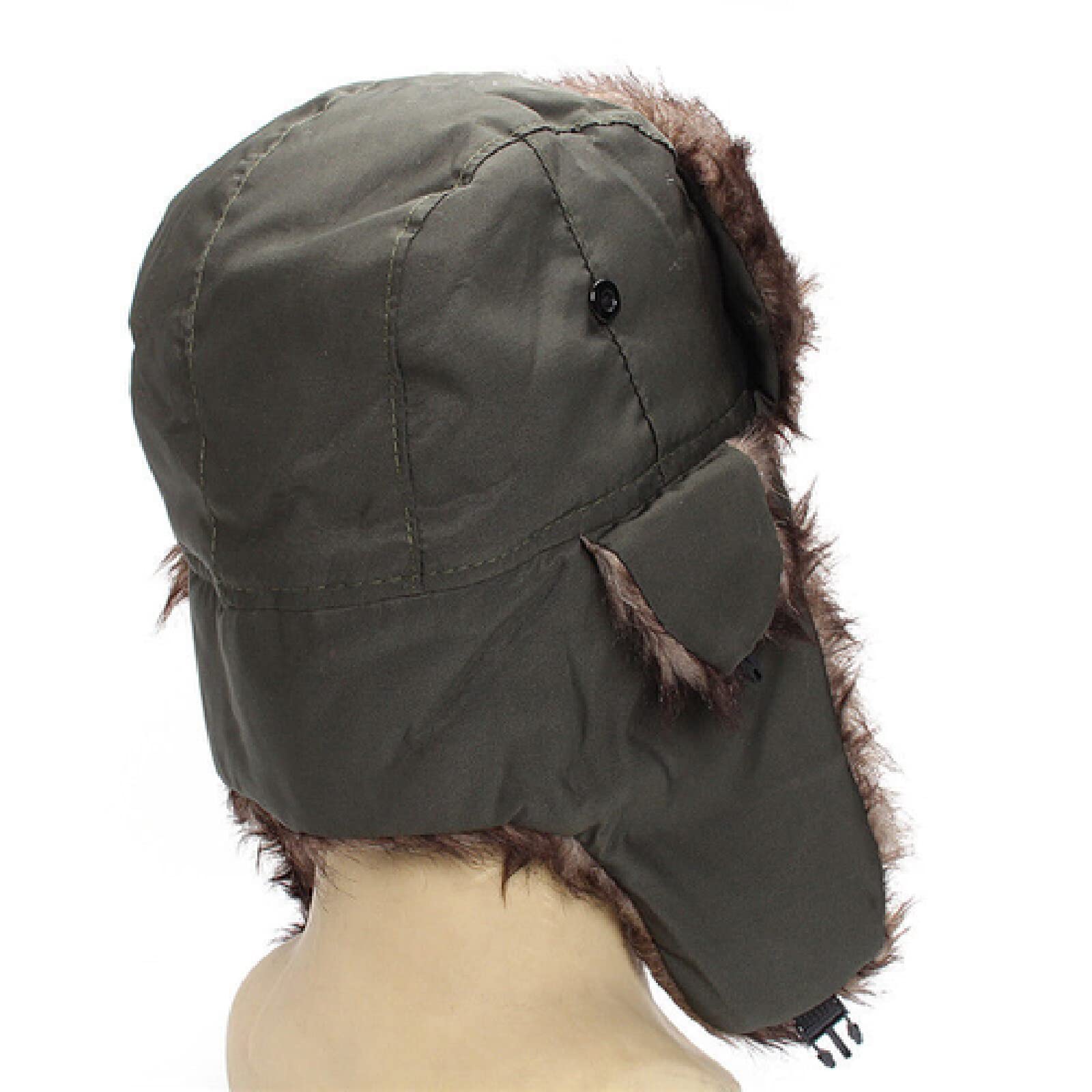 Zimowa czapka traperska Russian Bomber Czapka zimowa utrzymuj ciepło unisex zimowy traper Aviator Trooper nauszniki rosyjska czapka narciarska futrzana bombowiec Faux futrzane czapki uszanka