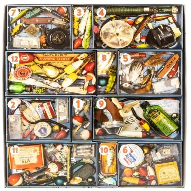 Catch Co Mystery Tackle Box 12 Days of Fishmas Holiday Fishing Lures Advent Calendar 2023 Freshwater : Home & Kitchen