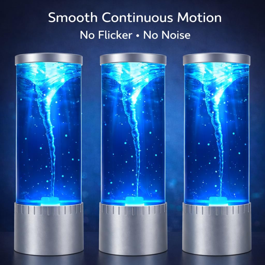 Tornado Lamp & Night Light - Mesmerizing Motion & Soft Glow for Relaxation and Ambiance - Image 3
