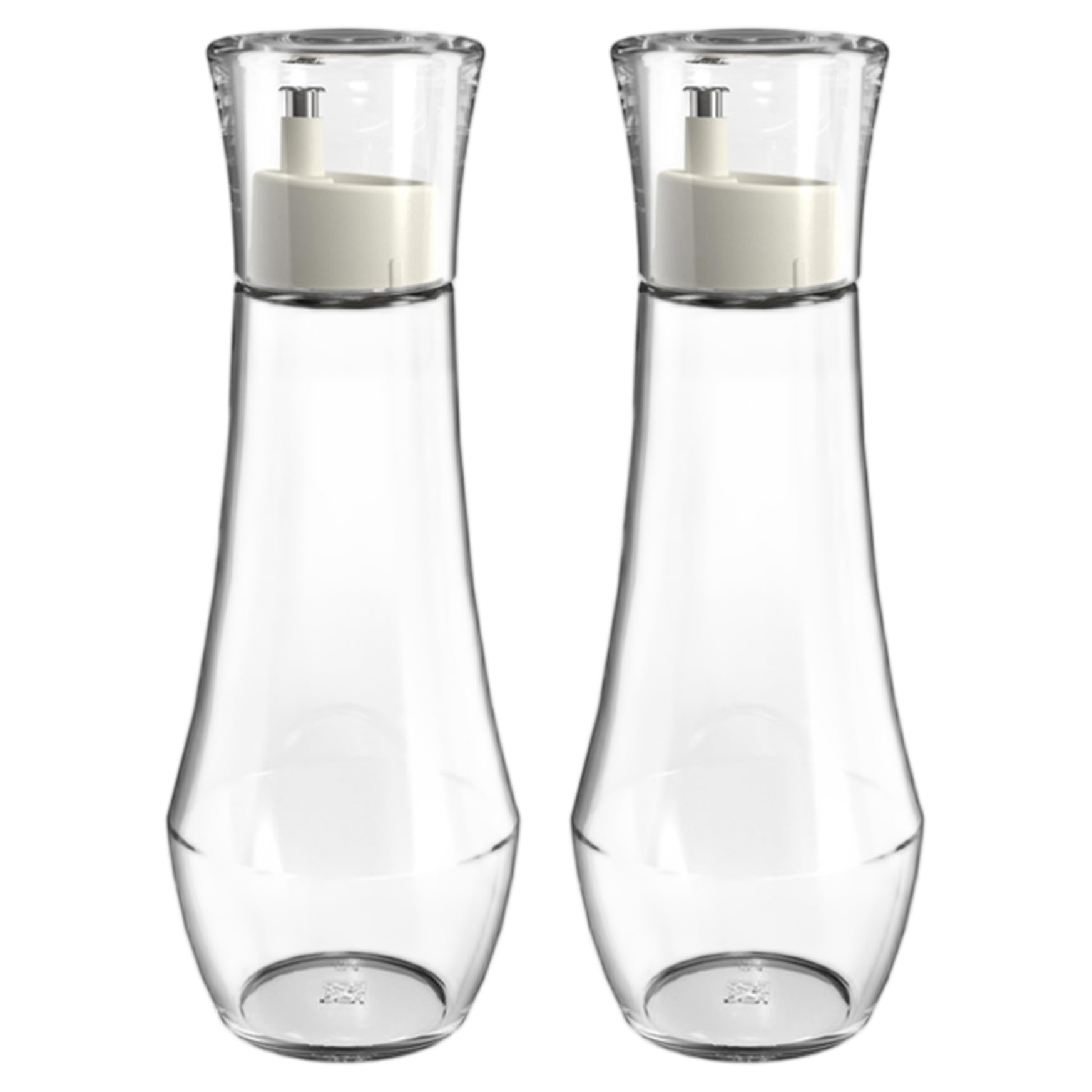 2 botellas de aceite de vidrio de 260 ml con boquillas de acero inoxidable para cocina