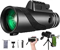 Luneta Telescópica, Monoculo Longo Alcance, Telescópio Monocular de Alta Potência, Telescópio Portátil de Mão, 10 x 36