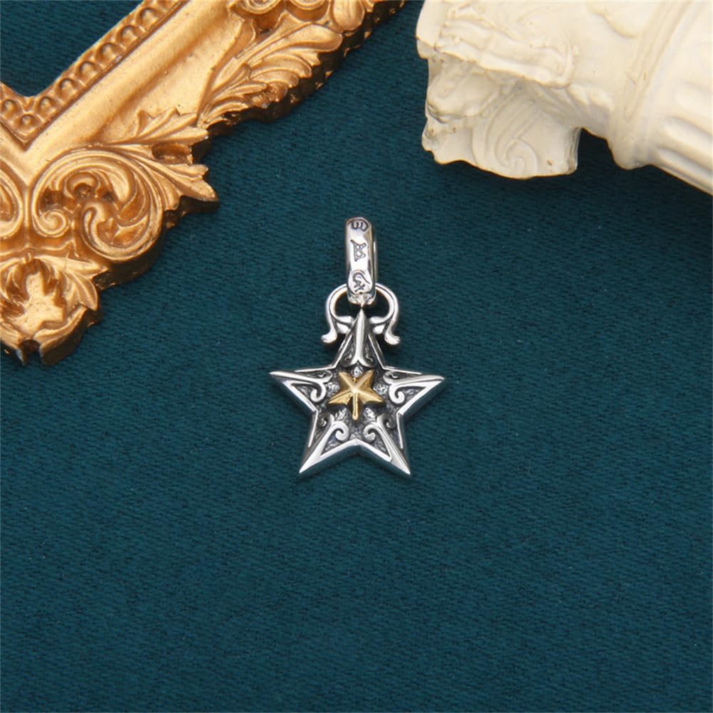 16mm アンティーク仕上げ 聖母マリア 不思議のメダイ（奇跡のメダル） シルバー925 ペンダント トップ 【SILVER925 /ペンダントヘッド】  | ペンダントトップ,シルバー925,マリア/キリスト シルバー925 ペンダントトップ | VASEERA [RPYKPFFMM] S925純銀製の三次元ペンタグラムペンダント、男性と女性の個性百一致スターリングシルバースターペンダントネッ