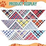 50 pcs bandanas for dogs plaid dog bandana washable puppy bandana triangle dog drool bibs dog hankerchief girl comfortable scarfs for small medium large dogs girl boy pet accessories 13 61i+pe16rvl. Sl500. Ss150