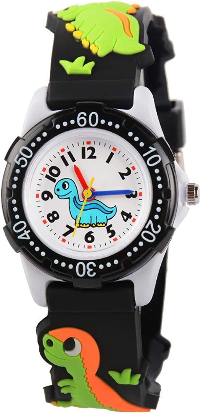 AMERTEERKids Watch for Boys Girls, Toddler Watch Digital Analog Wrist Waterproof Watches with 3D Cute Cartoon Silicone Band, for 3-10 Years Old Children