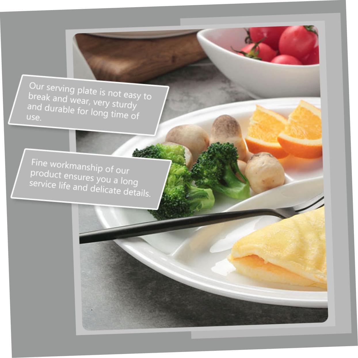 1pc Plates Boy Girl Divided Meal Tray Restaurant Essentials Plate Dipping Section