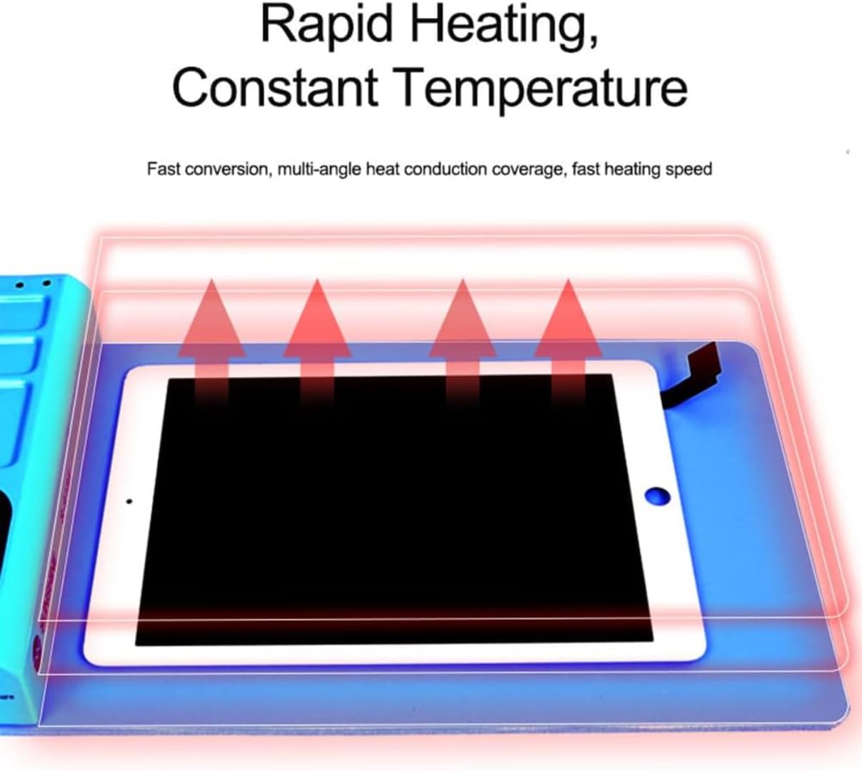 Tappetino riscaldante per riparazione schermo LCD, 35 x 21 cm, mini tappetino termico in materiale morbido per separare telefono e tablet, ideale per progetti di riparazione tecnica