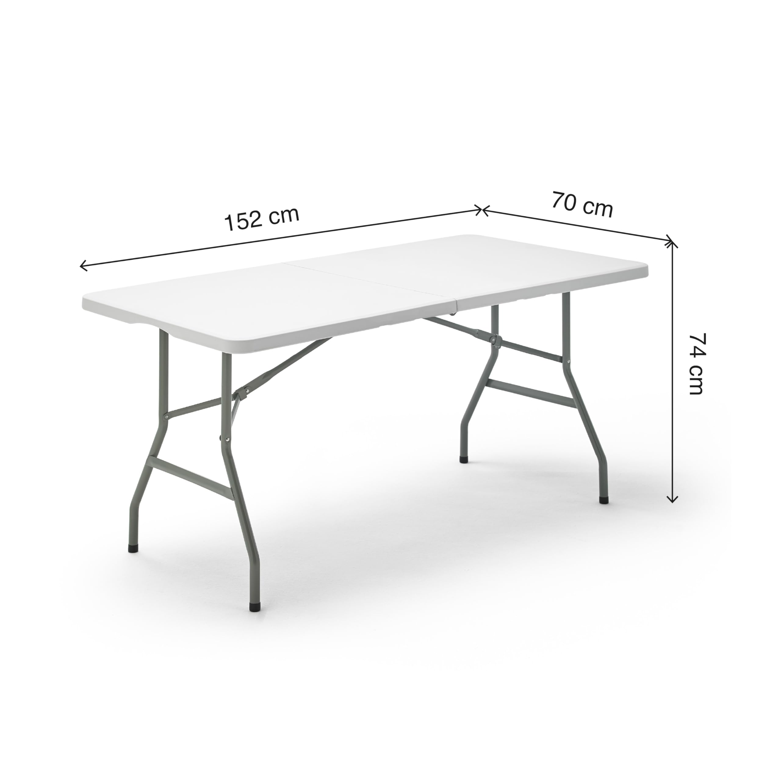 KitGarden Multifunktionaler Klapptisch 152x70x74 cm weiß