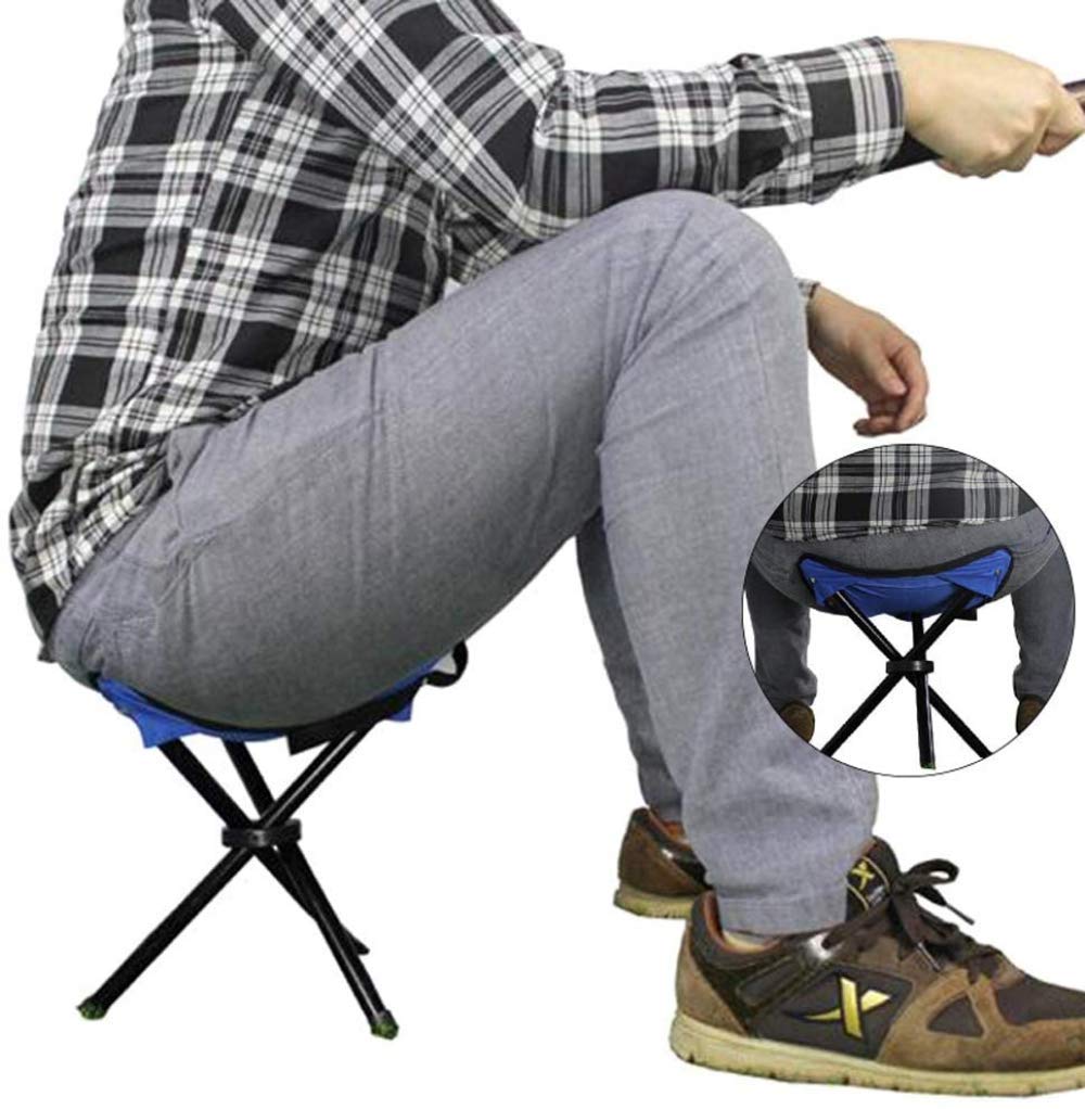 Taburete De Camping con Trípode Plegable, Silla Slacker, Taburetes De Camping con Trípode Ligero para Camping, Pesca, Senderismo-Blue