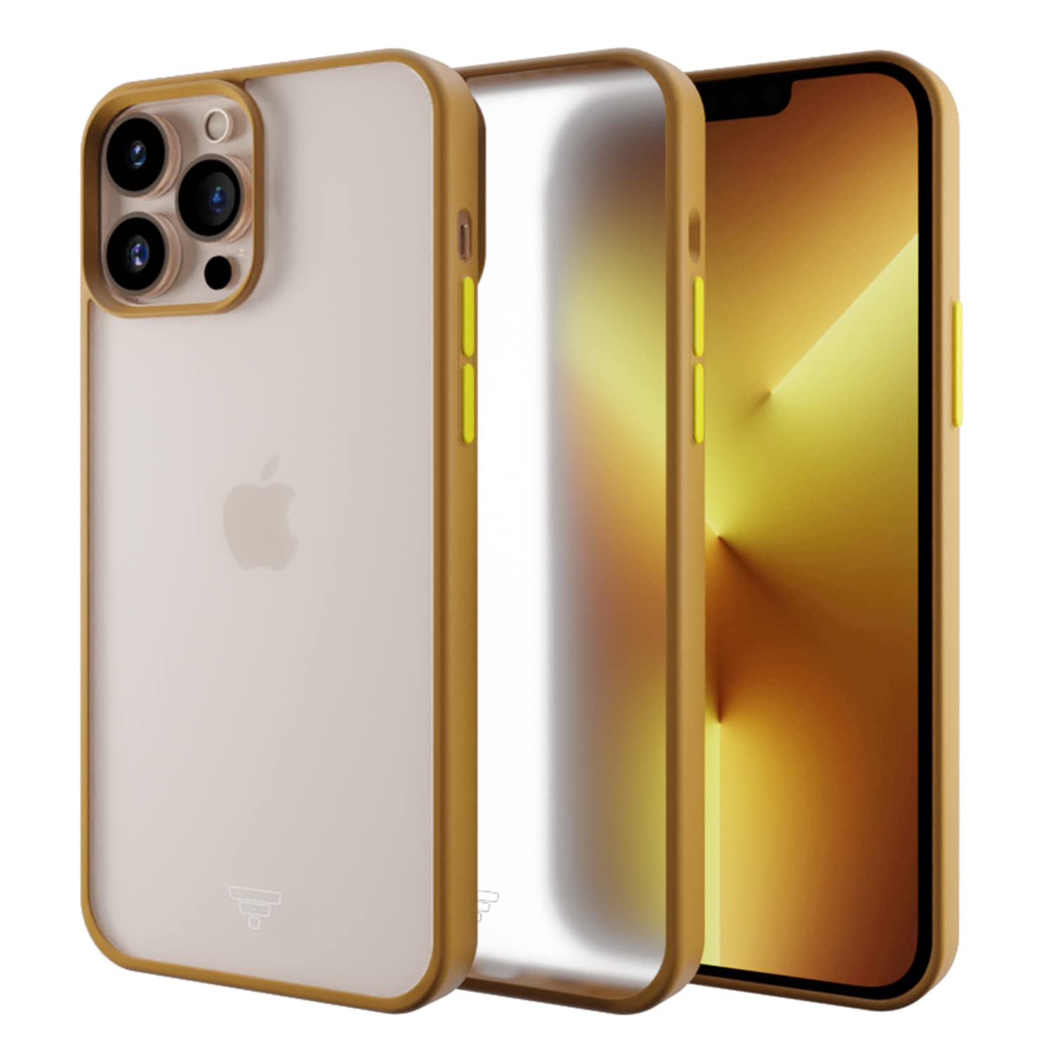 Totem Matte Case for iPhone 13 Pro Max Back Cover Case | 10 ft Drop Protection | Anti Yellowing German Bayer Material (TPU + PC | Yellow)