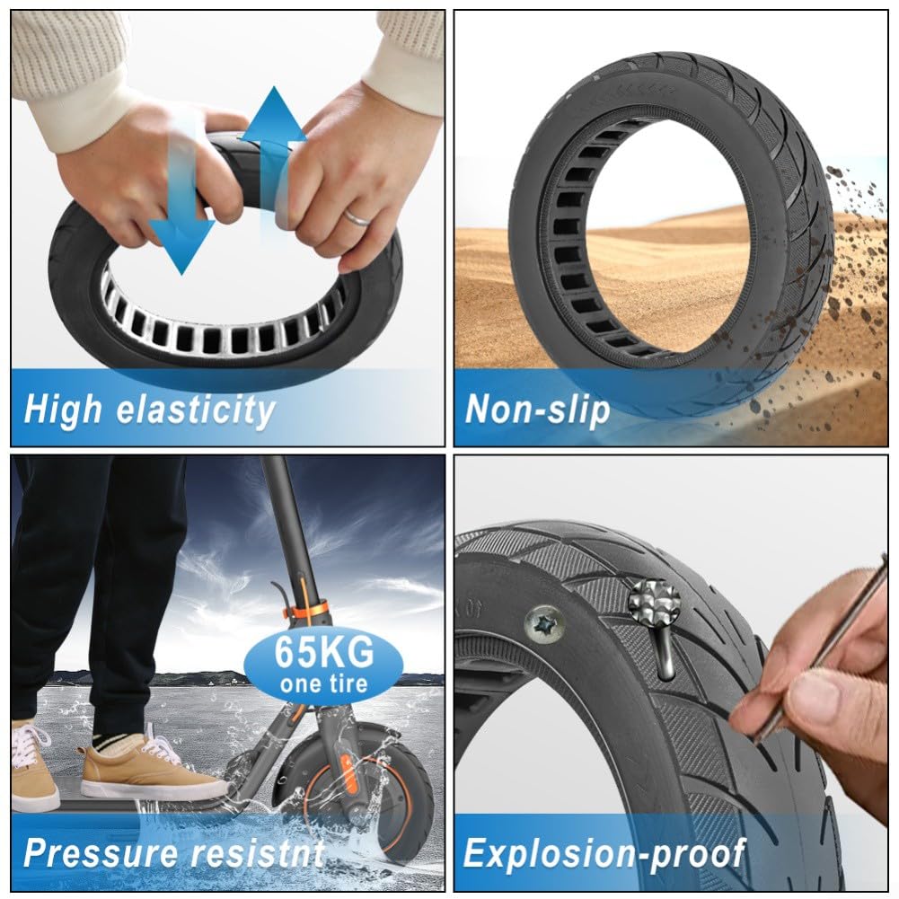 Elektroroller Ersatzreifen 12 Zoll 60/90-8 Vollgummi für Xiao Scooter für 5 Plus mit wartungsarmem Design