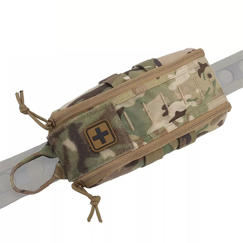 Kit de Primeros Auxilios táctico, Bolsa médica, Bolsa de Emergencia de Supervivencia MOLLE, Kits de Equipo para Exteriores, Trauma, Utilidad para Acampar, Cazar y Hacer Senderismo.