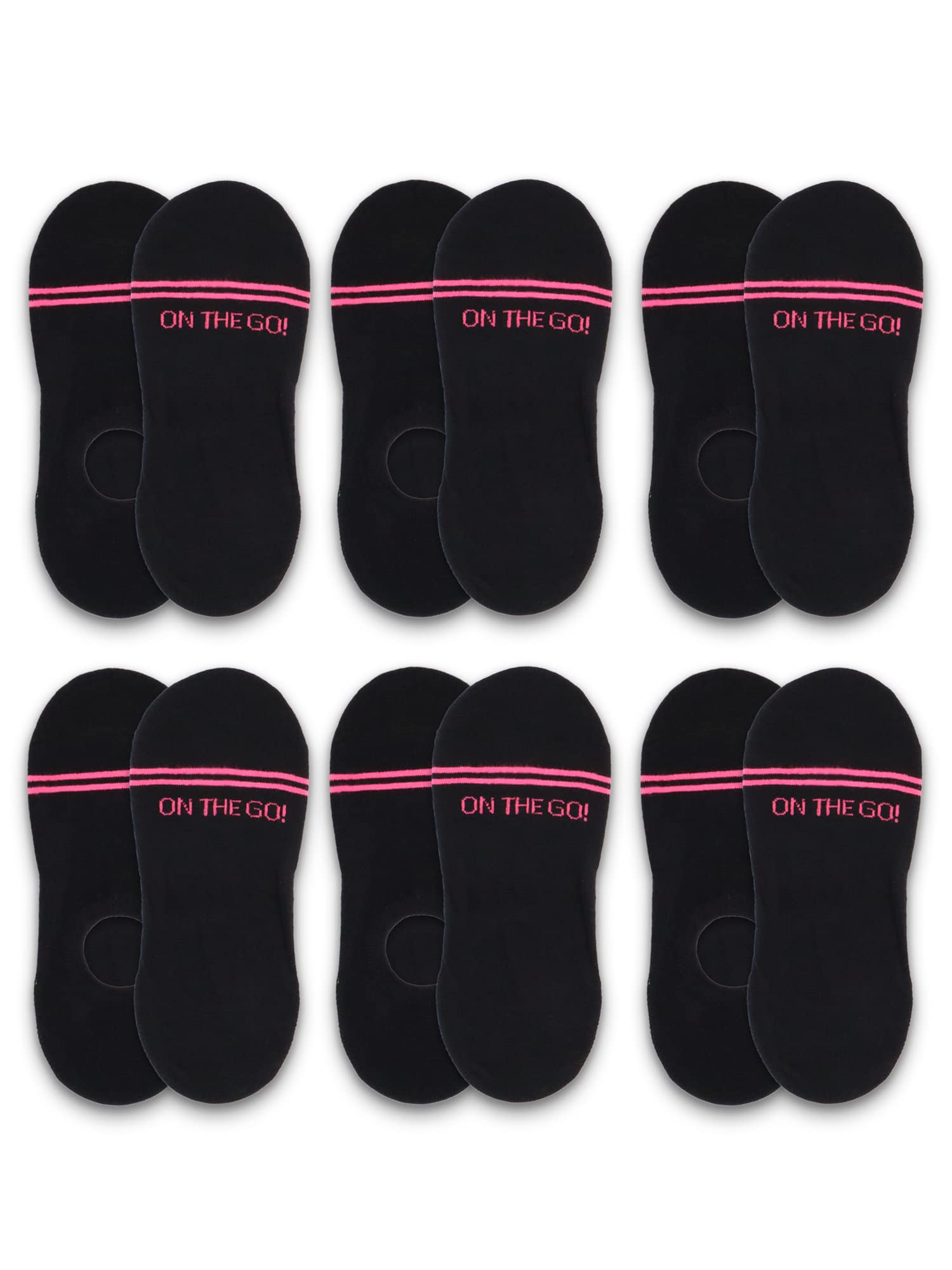 On The Go HosieryWomen's Fashion Invisible Socks (6 Pair)