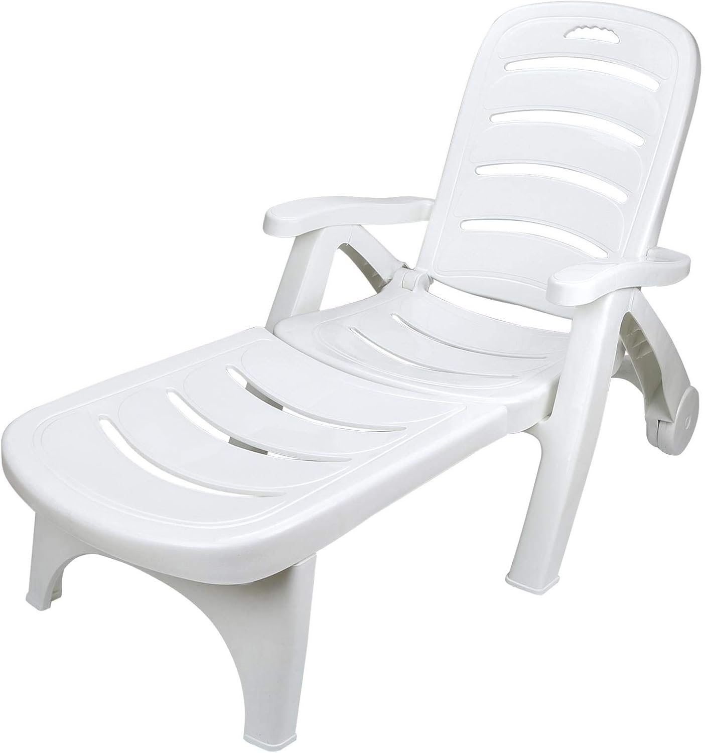 Adjustable Folding Sun Lounger Chair with Wheels Egypt Ubuy