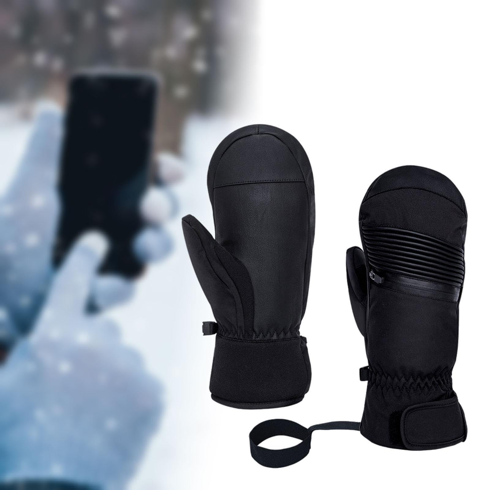 TISHITA Guantes para Esquiar Guantes de Invierno de Snowboard Impermeables Antiviento con Forro Suave para Protección de Manos Adecuado para Deportes